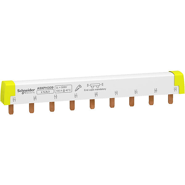 Schneider Electric Phasenschiene Steg ablängbar, 3P, 9 TE A9XPH309